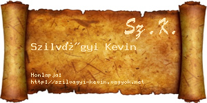 Szilvágyi Kevin névjegykártya