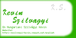 kevin szilvagyi business card
